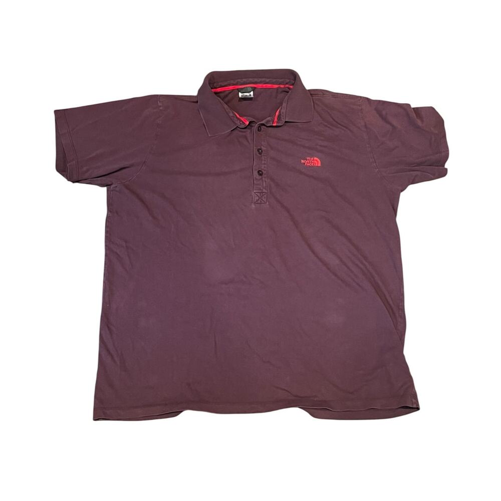 The North Face Red Maroon Short Sleeve Shirt XL Men’s Outdoor Casual Tee Logo
